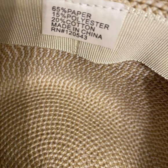 Special occasion white ribbon round hat - Picture 5 of 6